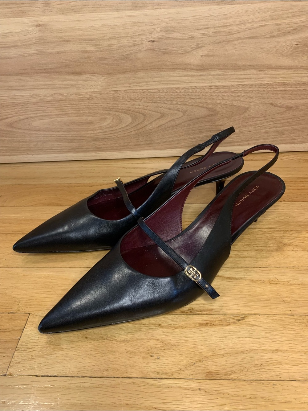 Tory Burch Black Double Buckle Mary Jane Slingback - Size 10